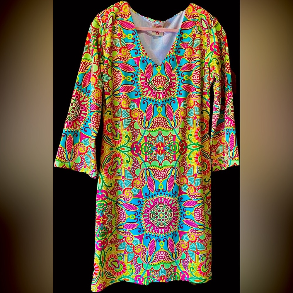 #85 Michelle Parisou Jersey Dress, Size Large